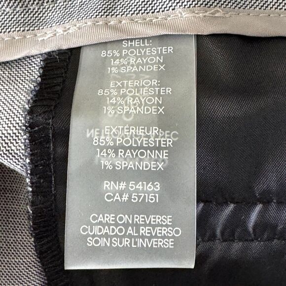 Calvin Klein SZ 10 Career Pants Pockets Mid-Rise Zip-Fly Flat Front Grey New - Picture 7 of 8